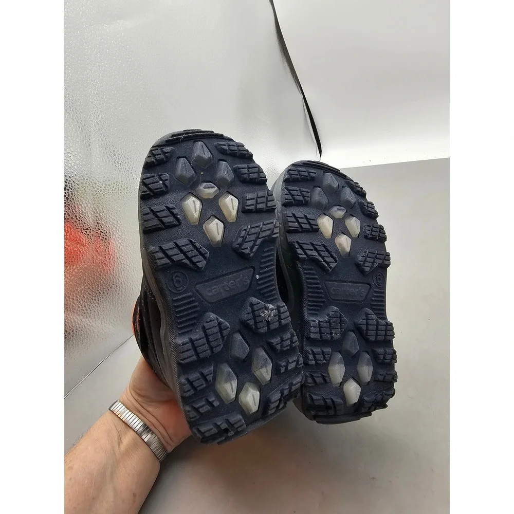 Carters Grady Toddler Boys Navy Blue Orange Dinosaur Snow Boots CF21Q08H Size 6M